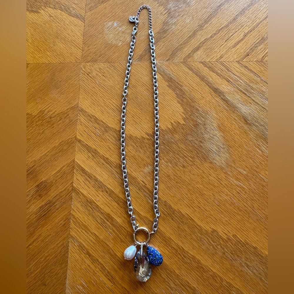Swarovski Blue and Silver Charm Necklace - Picture 5 of 7